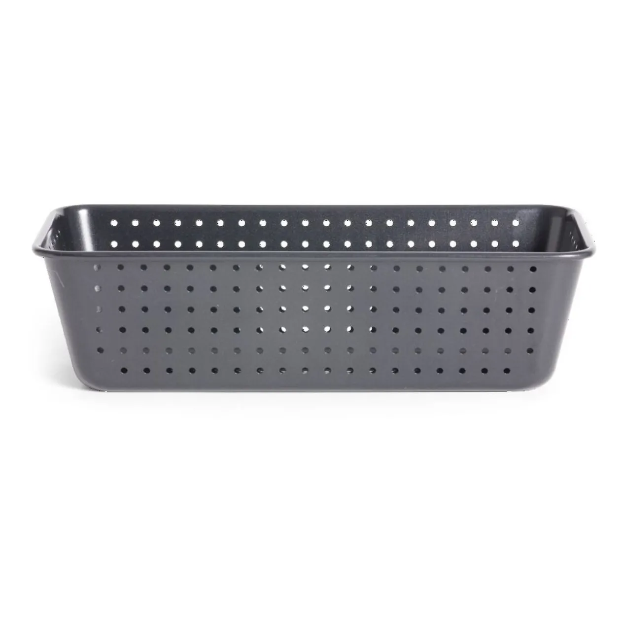 Moule à cake perforé acier noir 25x7xH2,5cm