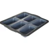 Moule à financiers gris et noir x6