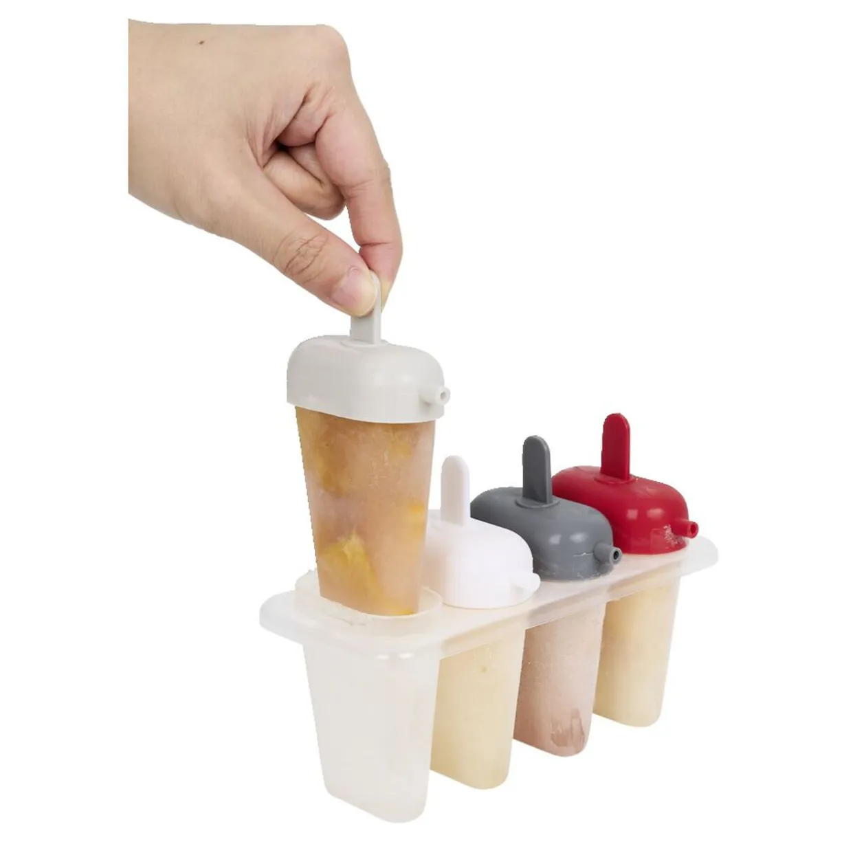 Moule à glace avec manche coloré x 4