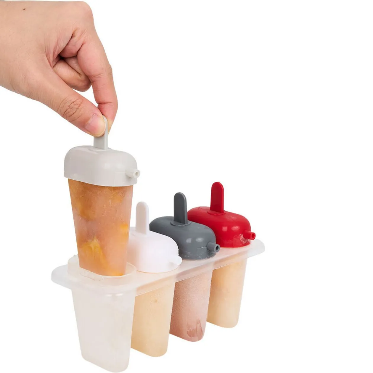 Moule à glace avec manche coloré x 4