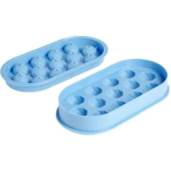 Moule à glaçon diamant x12 - plastique bleu 24,5x12,5xH4cm