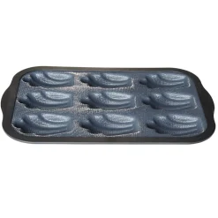 Moule à madeleines gris et noir x9