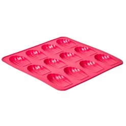 Moule 12 madeleines silicone rose