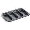 Moule à mini baguette perforé acier noir 33,6x22xH3cm