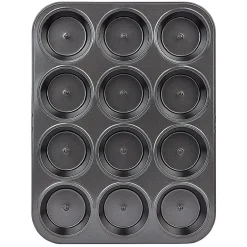 Moule à muffin coeur coulant en métal x12