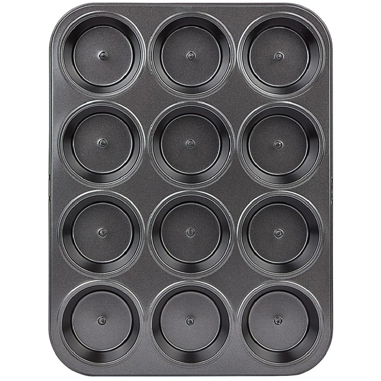 Moule à muffin coeur coulant en métal x12