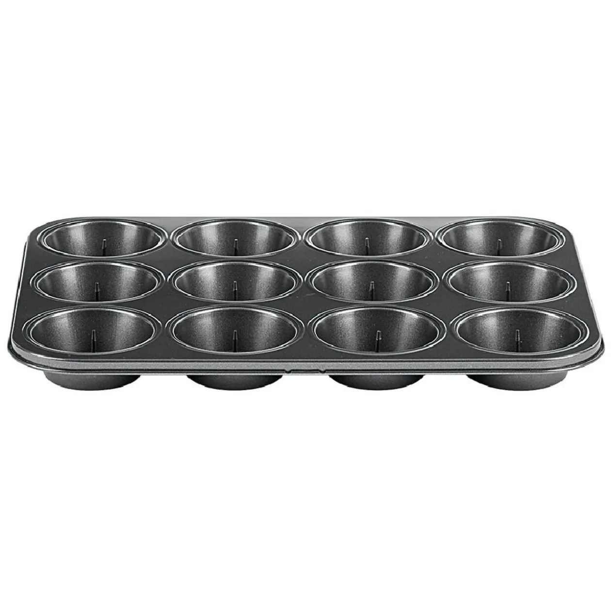 Moule à muffin coeur coulant en métal x12
