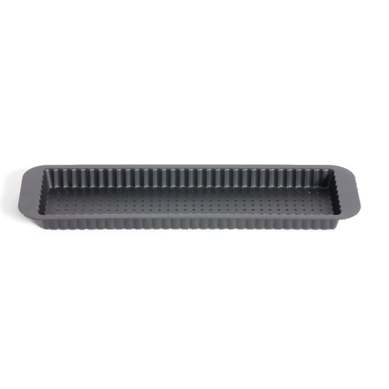 Moule à tarte rétractable acier perforé noir 35x11xH2,5cm