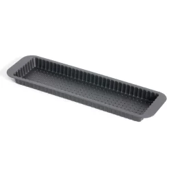 Moule à tarte rétractable acier perforé noir 35x11xH2,5cm