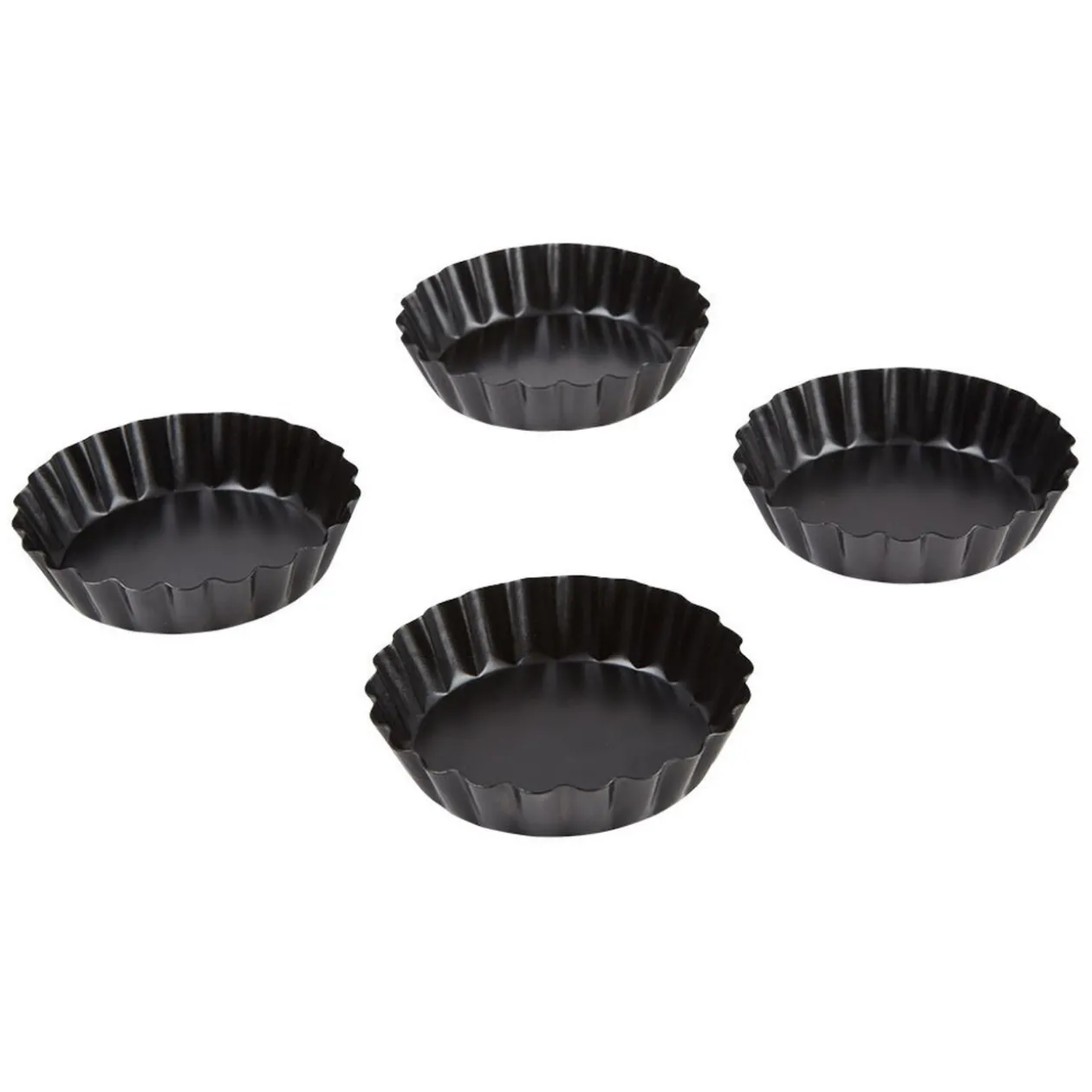 Moule à tartelette avec fond amovible x4