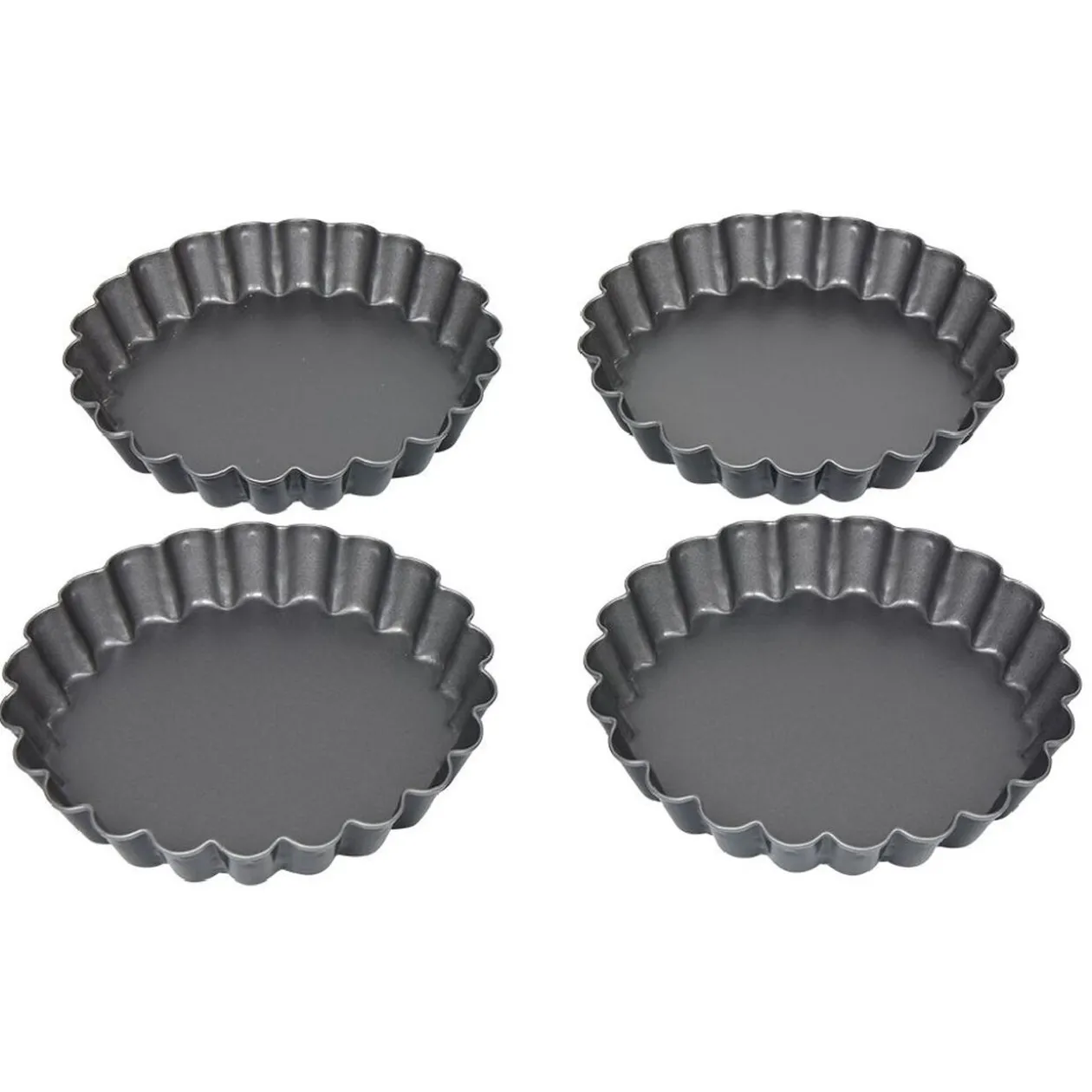 Moule à tartelette revêtement antiadhésif Ø12cm x4