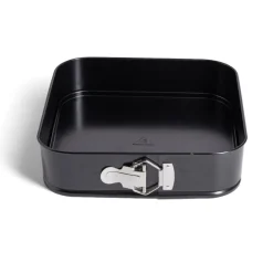 Moule charnière carré métal noir 26x26xH6,8cm