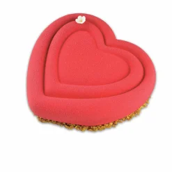 Moule coeur 3D silicone vert