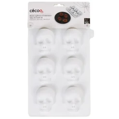 Moule en silicone tête de mort 3D x6