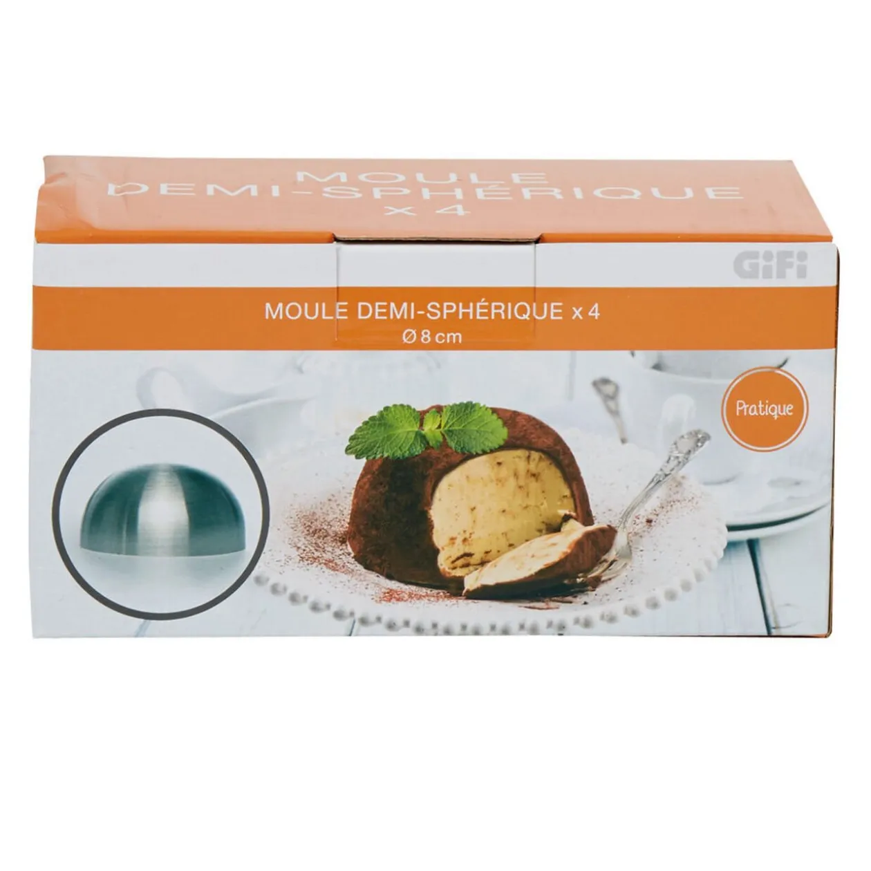 Moule forme dôme acier x4