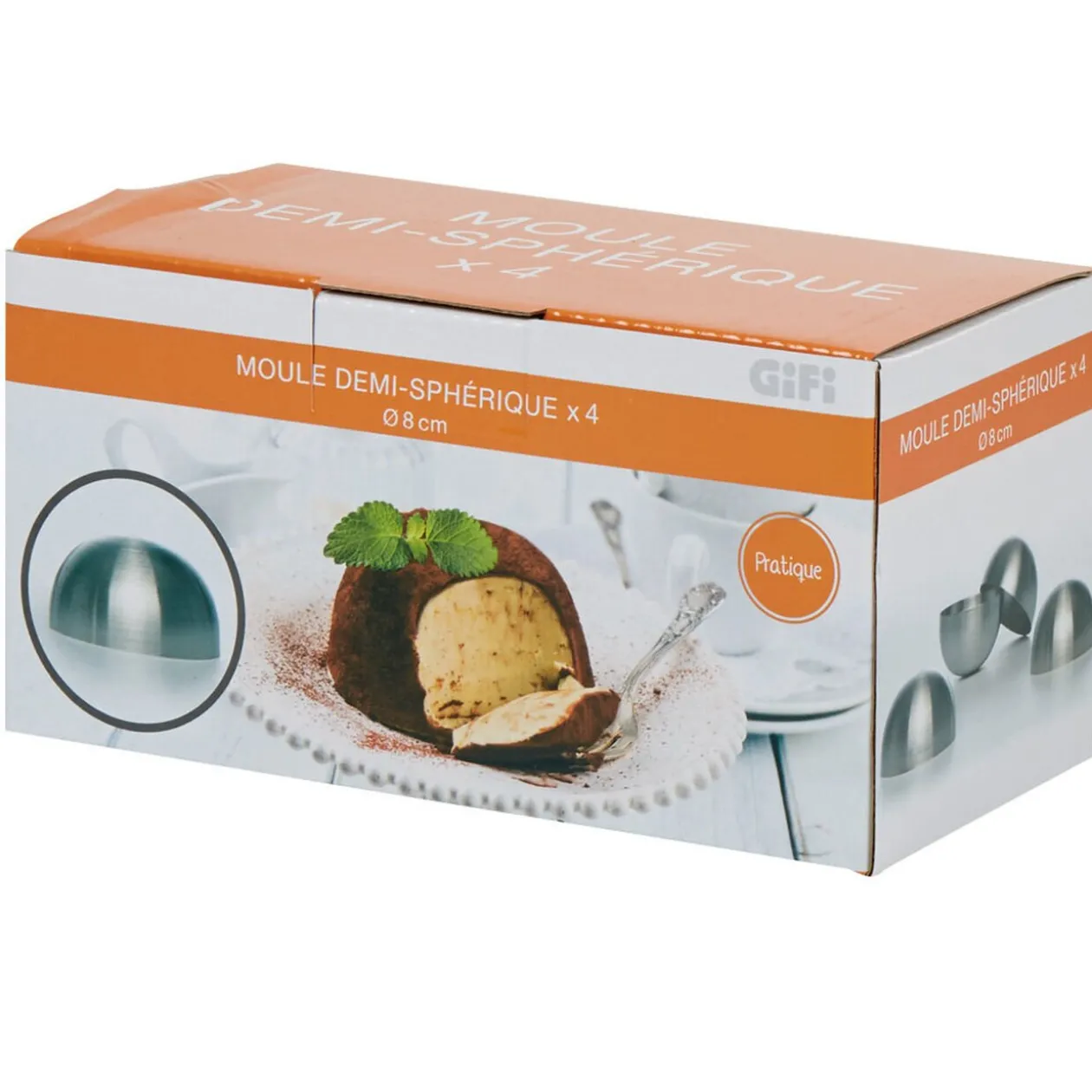 Moule forme dôme acier x4