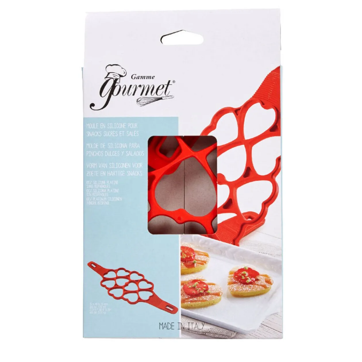 Moule mini-pancakes coeur rouge