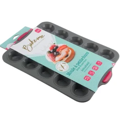 Moule petit four gris et rouge x20