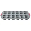 Moule silicone gris 24 cannelés structure métal