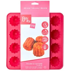 Moule silicone rose 16 cannelés