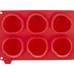 Moule silicone rouge 6 minis roses 3D