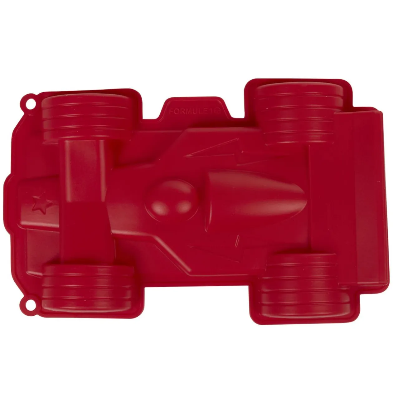 Moule voiture de course 3D silicone rouge