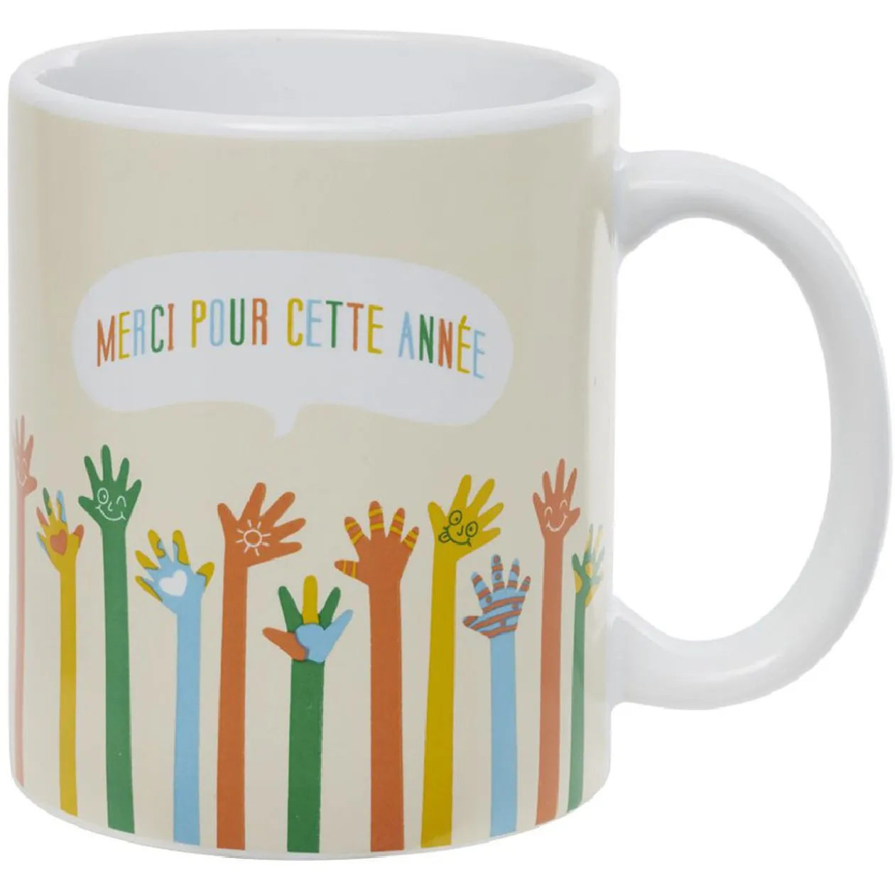 Mug à inscription Ø 8 x H.9,5 cm
