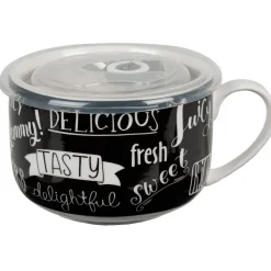 Mug à soupe et son couvercle