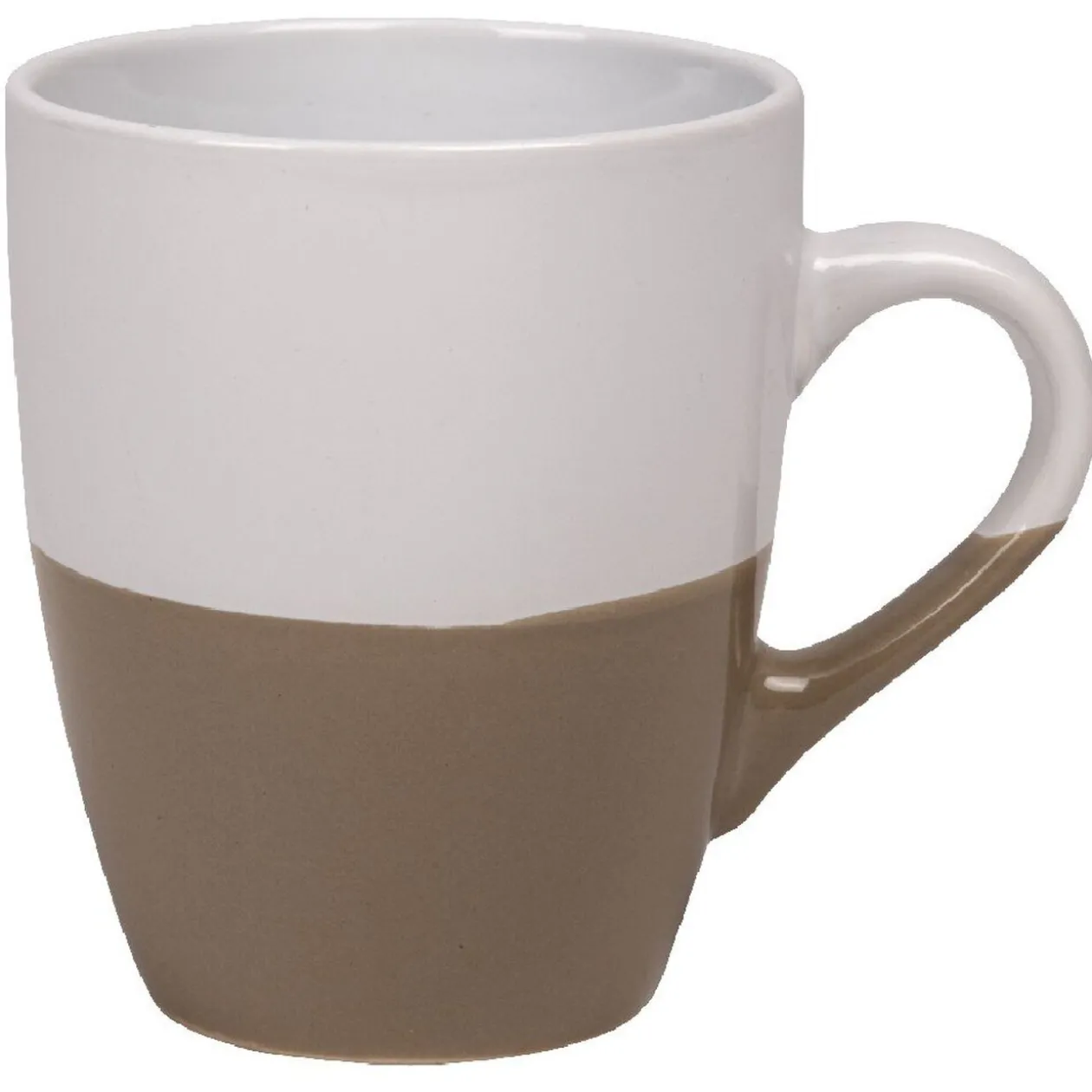 Mug bicolore blanc et taupe