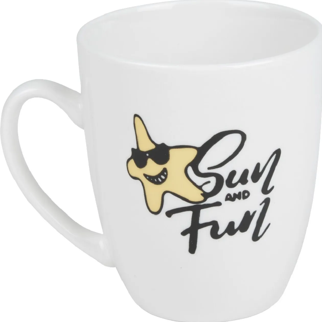 Mug de couleur banche avec designs Fun