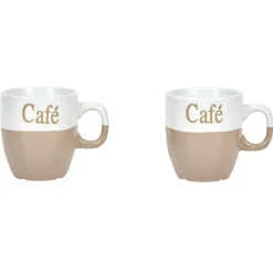 Mug faïence bicolore café