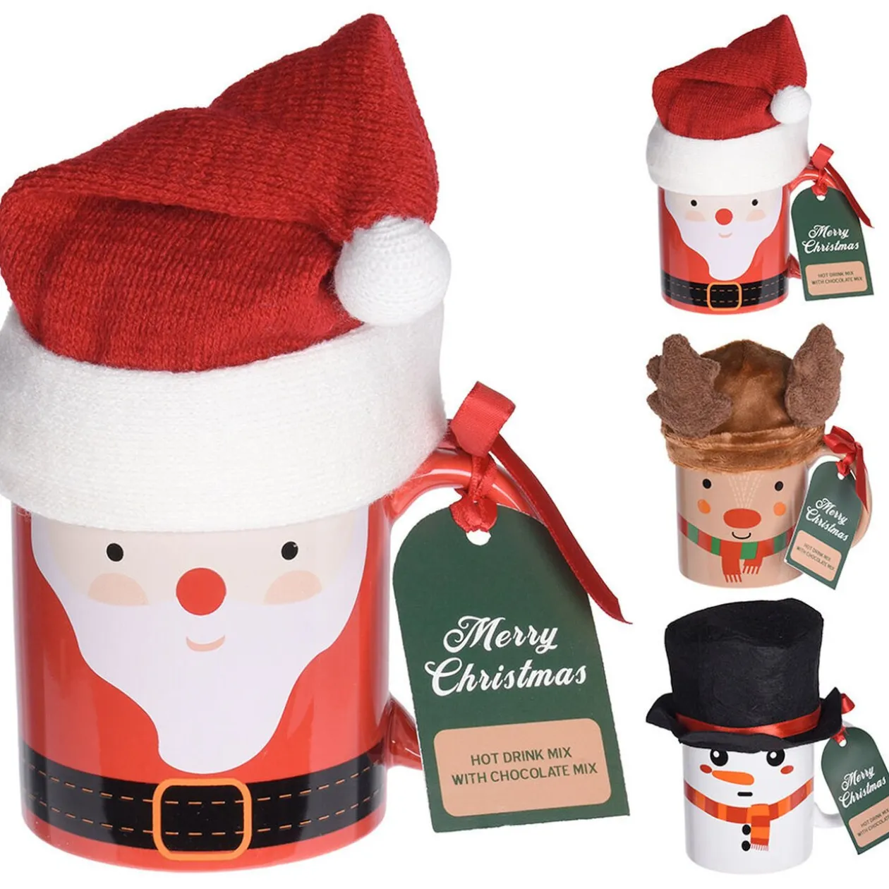 Mug Noël dolomite + préparation boisson au chocolat 3 modèles