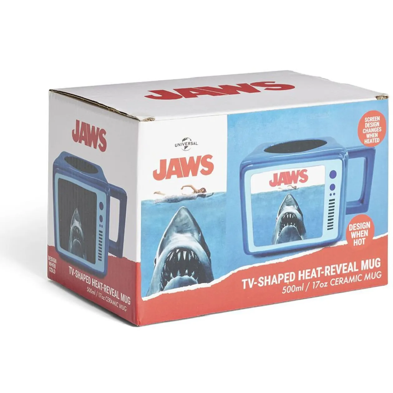 Mug thermoréactif requin Les dents de la mer forme TV bleu 500ml