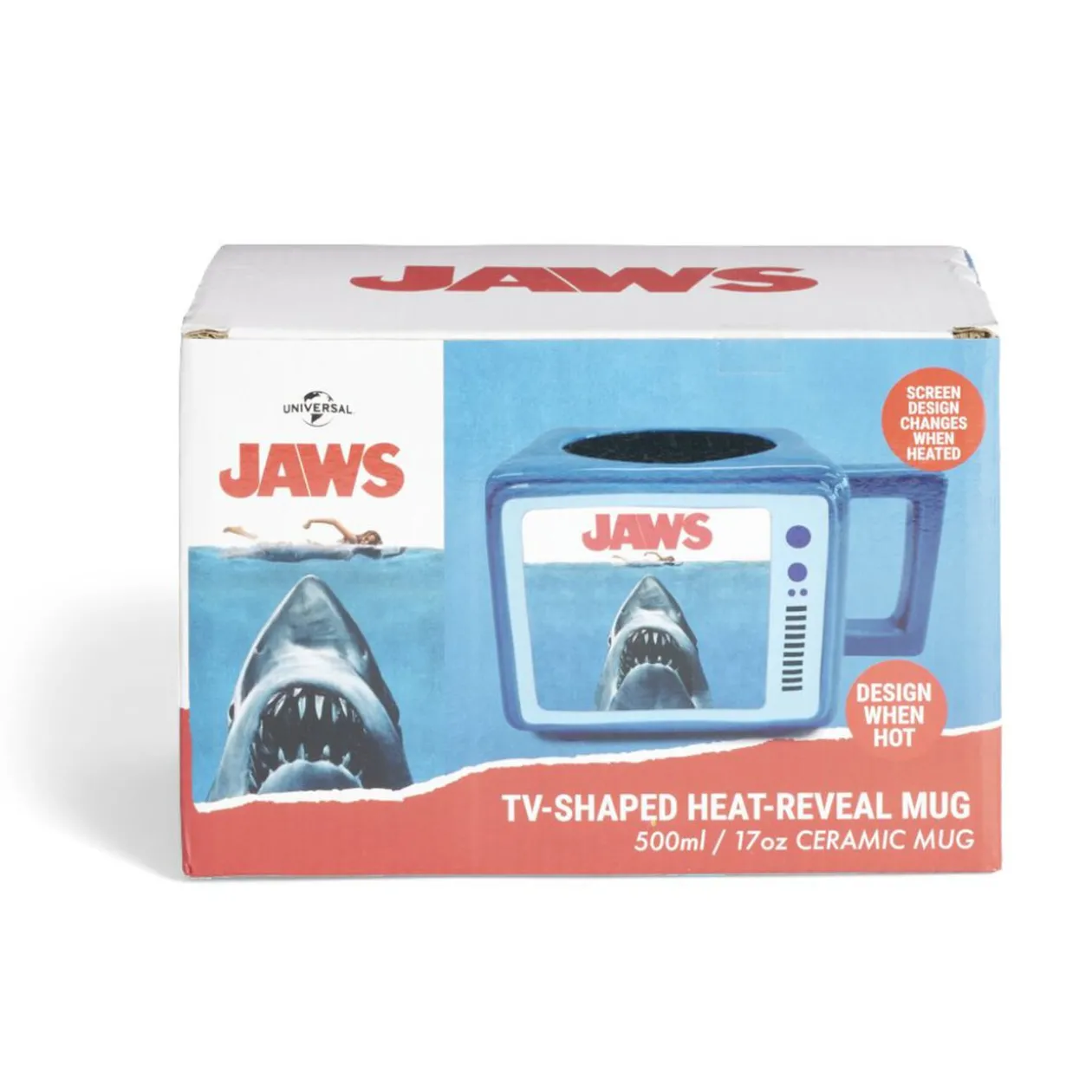 Mug thermoréactif requin Les dents de la mer forme TV bleu 500ml