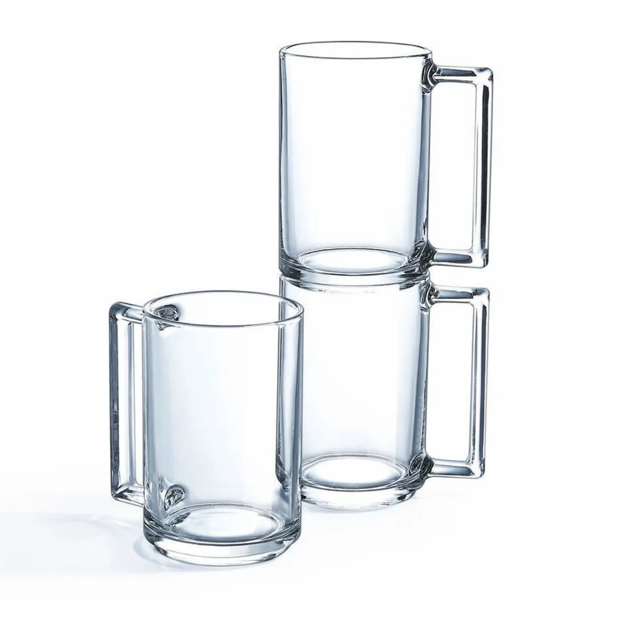 Mug transparent en verre trempé droit Luminarc 32 cl