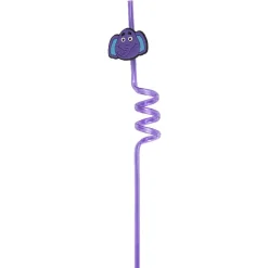 Paille tortillon fantaisie décor animaux x4
