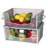 Panier superposable gris argenté