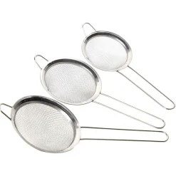 Passoire en inox blanc argenté x3