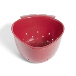 Passoire plastique rouge forme fraise