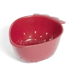 Passoire plastique rouge forme fraise