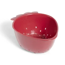 Passoire plastique rouge forme fraise