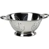 Passoire ronde en inox gris
