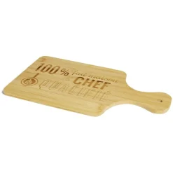 Planche à découper bambou 100% chef qualifié 33x18,5cm
