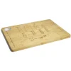 Planche à découper bambou avec rigole et récupérateur de jus 38x28x1,5cm