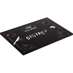 Planche à découper en verre noir