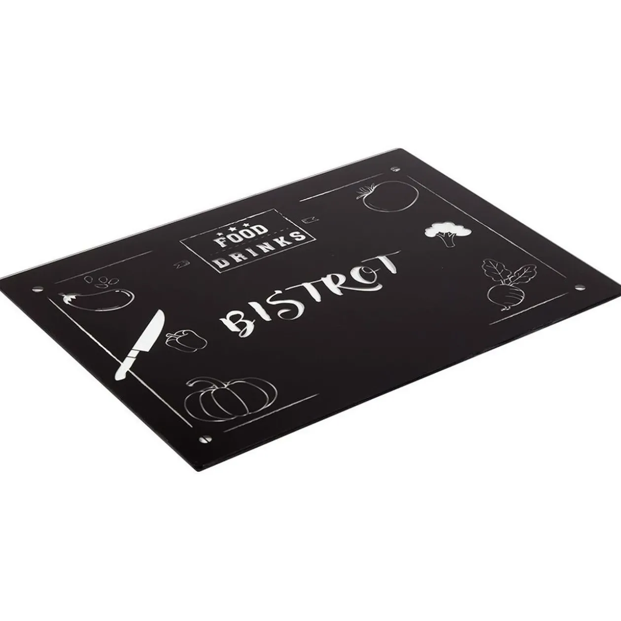 Planche à découper en verre noir