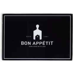 Planche à découper en verre design Bon appétit - 38x30cm
