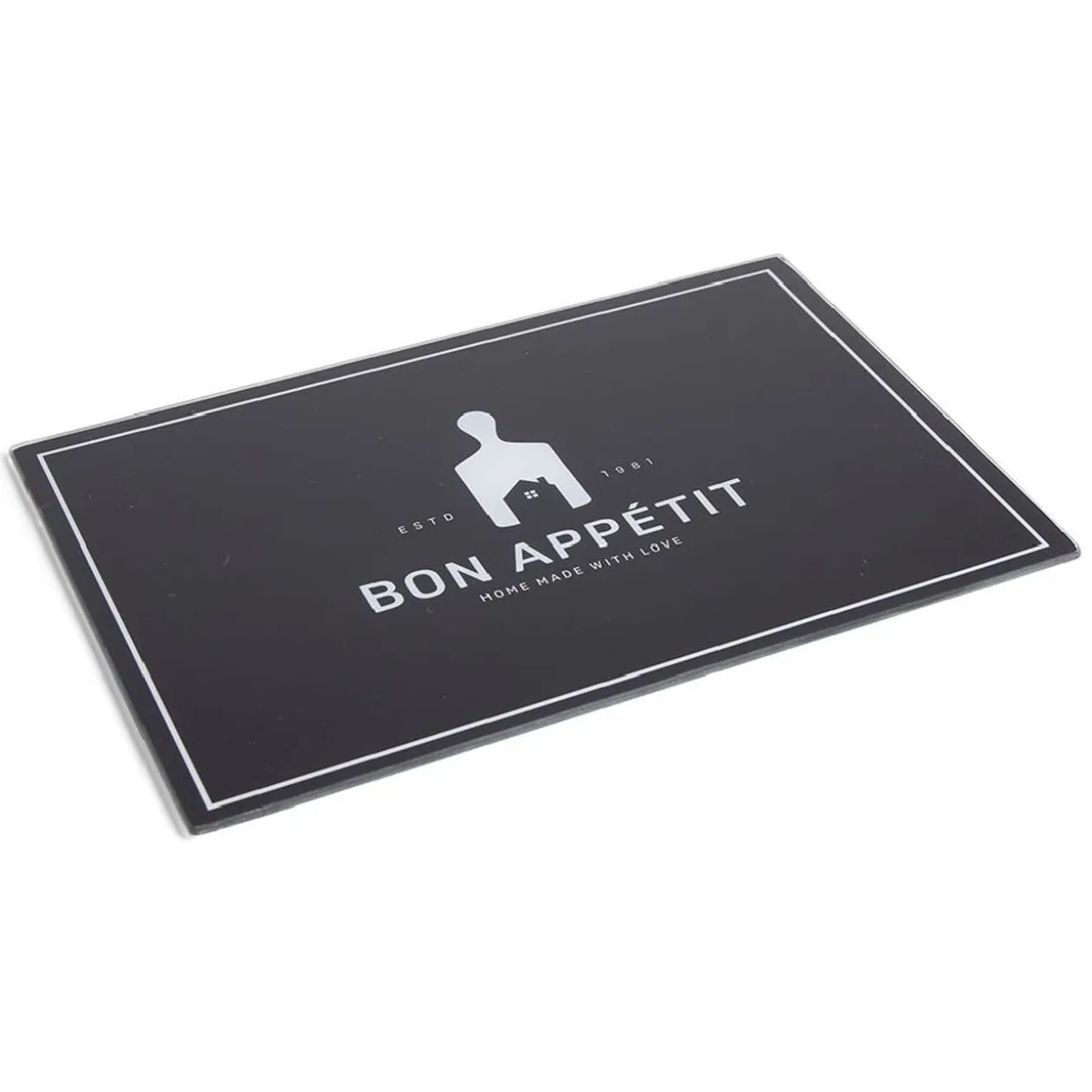 Planche à découper en verre design Bon appétit - 38x30cm