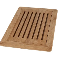 Planche à pain en bambou avec récupérateur de miettes 38x34x H1,5cm