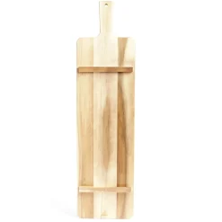 Planche de service XL en bois d'acacia avec pied 20x75cm